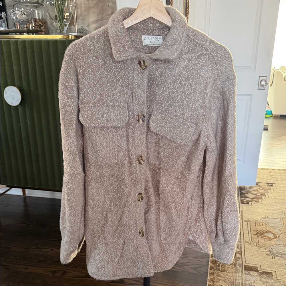 Z Supply Women's Cream Teddy Jacket